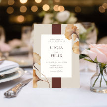 Elegant höstblommig minimalistisk bröllop