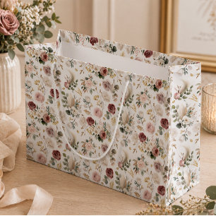 Elegant höstblommig presentbag för bröllopsfest