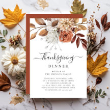 Elegant höstblommig Thanksgiving-middag