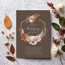 Elegant höstblommig Thanksgiving-middag