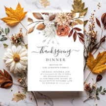 Elegant höstblommig Thanksgiving-middag