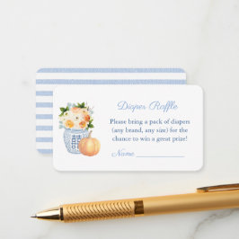 Elegant Höstblommor Babyskor Förkläde Raffle Tilläggskort