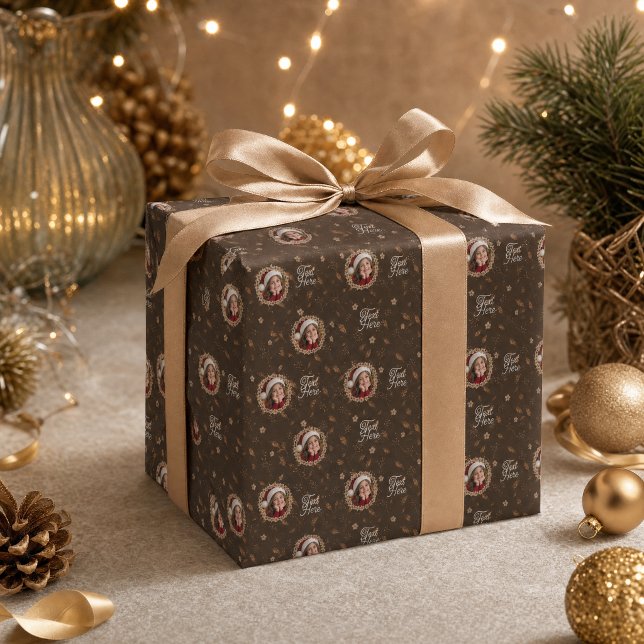 Elegant höstbotaniskt sömlöst mönster presentpapper (Elegant Autumn Botanical Seamless Pattern Wrapping Paper)
