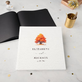 Elegant Höstbröllop Rustikt Höstträd Bröllop Gästböcker