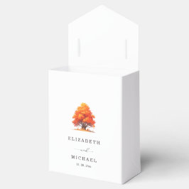 Elegant Höstbröllop Rustikt Höstträds Bröllop Presentaskar