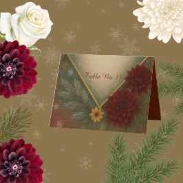 elegant hösten blommigt bröllop bordsnumret tack kort