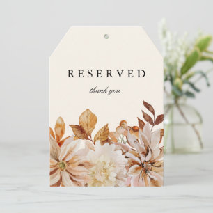 Elegant Hösten Blommigt Bröllop Reserverad stolssi