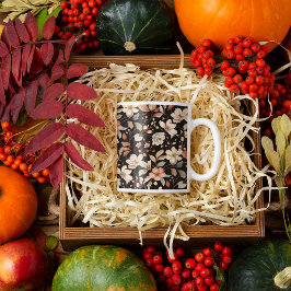 Elegant Hösten Blommigt Vattenfärg Mugg