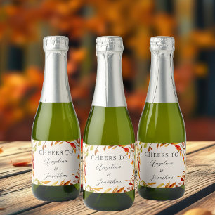Elegant Hösten Bröllop Löv Personlig Mini