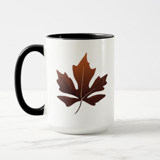 Elegant Hösten Löv-kaffe Mugg | Fall-Thned Mugg (Vänster)