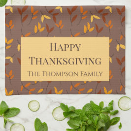 Elegant Hösten Löv Kökshandduk