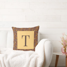 Elegant Hösten Löv Monogram Kudde