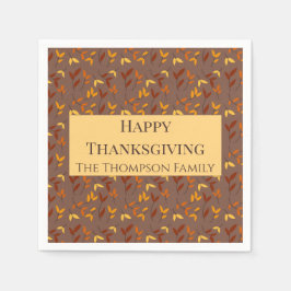 Elegant Hösten Löv Pappersservett
