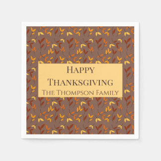 Elegant Hösten Löv Pappersservett
