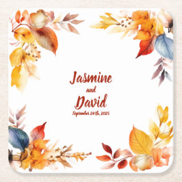 Elegant Hösten Ram: Personlig Bröllop Underlägg