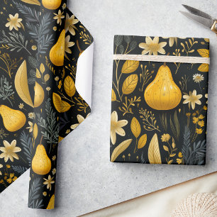 Elegant höstfest, i golder och Moody Grått, Presentpapper