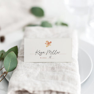 Elegant Höstlöv Placeringskort
