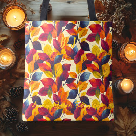 Elegant höstlöv Totebag Varmt höstmönster Tygkasse