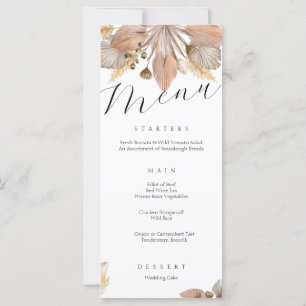 Elegant Höstmeny Blommigt Bröllop