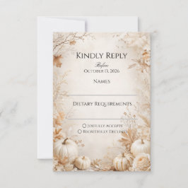 Elegant Höstpumpa Bröllop OSA Kort
