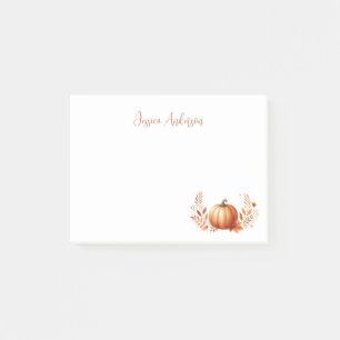 Elegant Höstpumpkin Watercolor Post-i Post-it Block