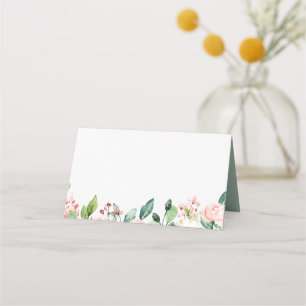 Elegant Höststonekort för Blommigt Bröllop Placeringskort
