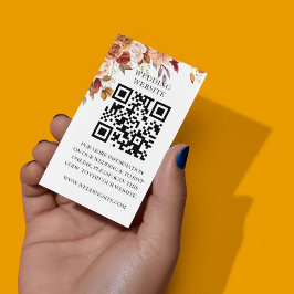 Elegant Höstvattenfärg Blommigt Bröllop Tilläggskort