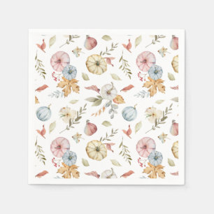 Elegant Höstvattenfärg Mönster Pappersservett