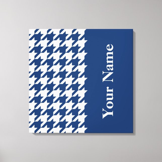 Elegant Houndstooth med namn Canvastryck (Framsida)