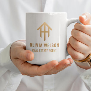 Elegant House Logotyp Real Gods Agent Branded Kaffemugg