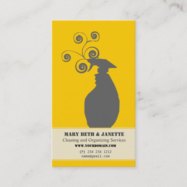 Elegant House organiserar hushållstjänster Visitkort (Framsida)