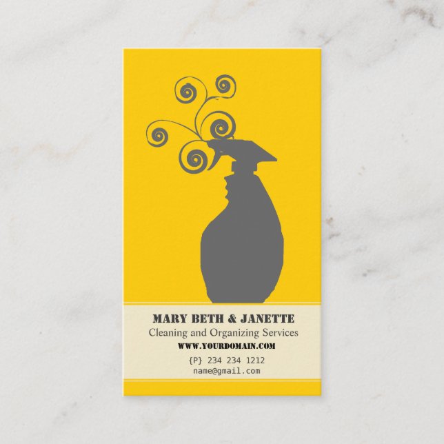 Elegant House organiserar hushållstjänster Visitkort (Framsida)