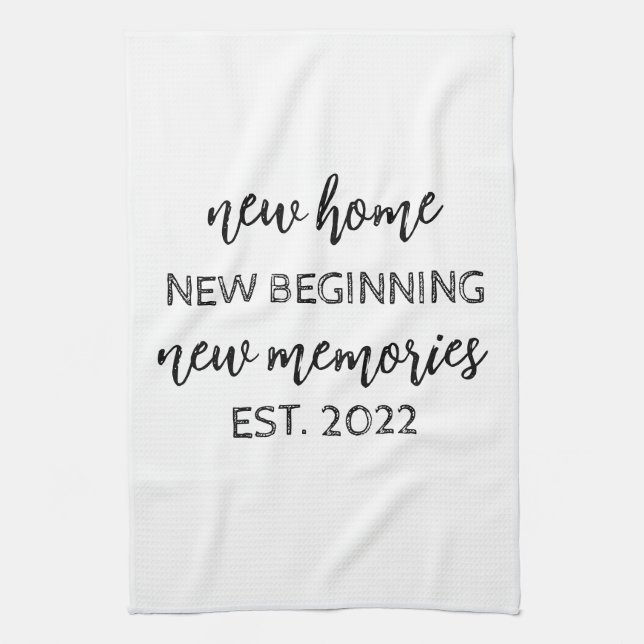 Elegant Houseuppvärmning New Home Gift Tea Towel Kökshandduk (Vertikal)