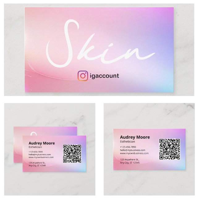 Elegant hud Estetiker Visitkort (Elegant Skin Esthetician Business Card
)