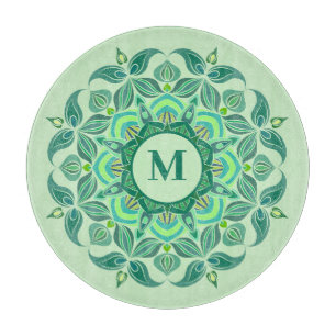Elegant Hues of Grönt Mandala Flourish Monogram