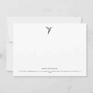 Elegant Hummingbird Anteckningskort