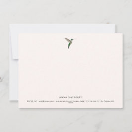 Elegant Hummingbird Anteckningskort
