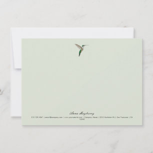 Elegant Hummingbird Anteckningskort