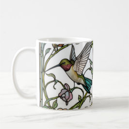 Elegant hummingbird artwork botanical boho chic kaffemugg