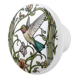 Elegant hummingbird artwork botanical boho chic knopp
