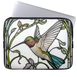 Elegant hummingbird artwork botanical boho chic laptop fodral