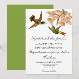 Elegant Hummingbird Lily Sage Grönt Bröllop