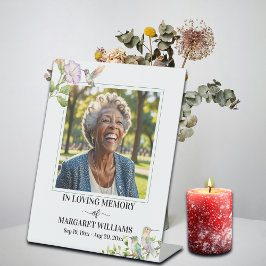 Elegant Hummingbirds Floral Photo Funeral