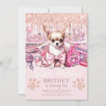 Elegant Hund Glam Birthday