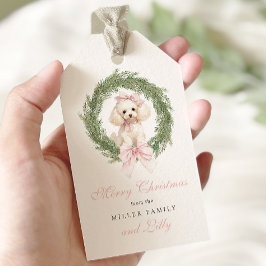 Elegant Hund God jul Gift-Märkre Presentetikett