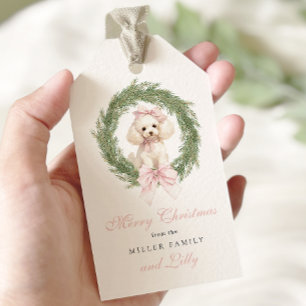 Elegant Hund God jul Gift-Märkre Presentetikett