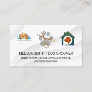 Elegant Hund Groomer Hund House Visitkort