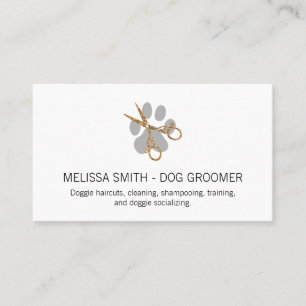 Elegant Hund Groomer Visitkort