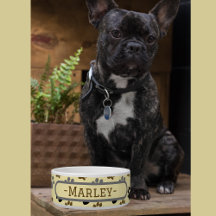 Elegant Hund pet tassar kräm skräddarsydd skål för