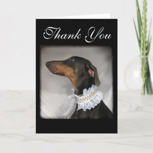 Elegant hund säger tack kort
